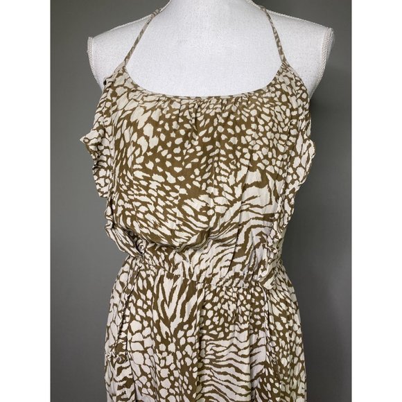 Parker Silk Animal Print Racerback Mini Dress Women's Size Large L - Picture 3 of 7